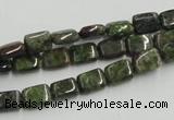 CGR17 16 inches 6*8mm rectangle green rain forest stone beads wholesale