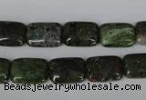 CGR34 15.5 inches 10*14mm rectangle green rain forest stone beads