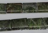 CGR36 15.5 inches 13*18mm flat tube green rain forest stone beads