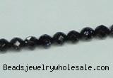 CGS105 15.5 inches 6mm faceted round blue goldstone beads wholesale