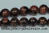 CGS203 15.5 inches 10mm round blue & brown goldstone beads wholesale