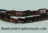 CGS216 15.5 inches 6*8mm rectangle blue & brown goldstone beads