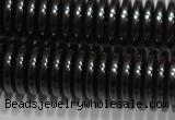 CHE239 15.5 inches 1*6mm dish hematite beads wholesale