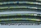 CHE645 15.5 inches 1*2mm tyre plated hematite beads wholesale