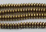 CHE729 15.5 inches 2*4mm rondelle plated hematite beads wholesale