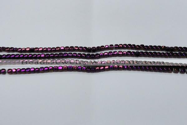 CHE853 15.5 inches 2*2mm dice platedhematite beads wholesale