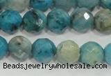 CHM214 15.5 inches 12mm faceted round blue hemimorphite beads