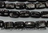 CHS88 15.5 inches 8*12mm rectangle natural hypersthene beads