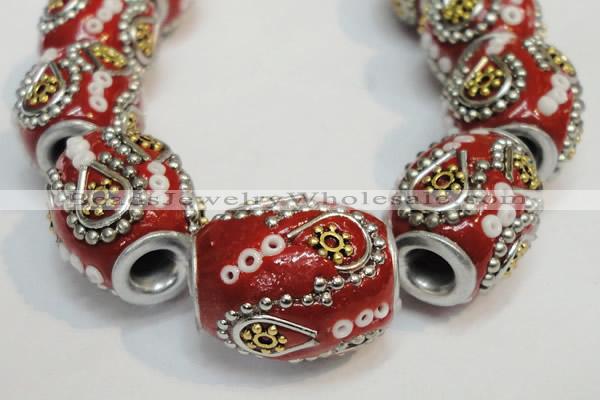 CIB300 15*20mm drum fashion Indonesia jewelry beads wholesale