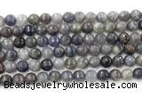 CIL119 15.5 inches 8mm faceted round iolite gemstone beads