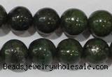 CIS02 15.5 inches 8mm round green iron stone beads wholesale