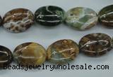 CJA18 15.5 inches 12*16mm oval green jasper beads wholesale