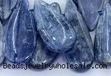 CKC821 15 inches 10*20mm - 16*30mm flat teardrop blue kyanite beads