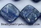 CKC825 15 inches 15*15mm - 16*16mm square blue kyanite beads