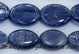 CKC828 15 inches 10*14mm - 12*16mm oval blue kyanite beads