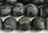 CKJ327 15 inches 8mm round matte kambaba jasper beads