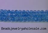 CKQ362 15.5 inches 8mm round dyed crackle quartz beads