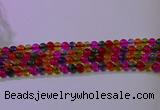 CKQ390 15.5 inches 4mm round dyed crackle quartz beads wholesale