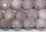 CKU346 15 inches 6mm faceted round kunzite beads