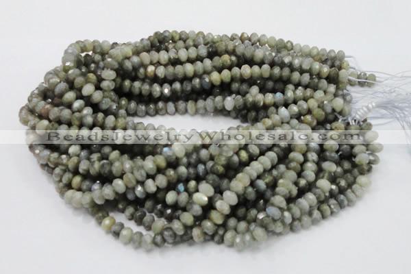 CLB29 15.5 inches 5*8mm faceted rondelle labradorite gemstone beads