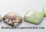 CLE12 20*20mm rhombic lemon turquoise gemstone beads Wholesale