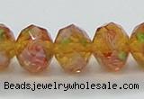 CLG34 15 inches 8*10mm faceted rondelle handmade lampwork beads