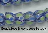 CLG781 14 inches 8*12mm rondelle lampwork glass beads wholesale