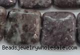 CLI09 15.5 inches 25*25mm square natural lilac jasper beads wholesale