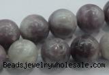 CLI55 15.5 inches 14mm round natural lilac jasper beads wholesale