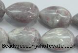 CLI60 15.5 inches 18*25mm teardrop natural lilac jasper beads wholesale