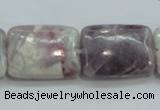 CLI64 15.5 inches 18*25mm rectangle natural lilac jasper beads wholesale