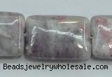 CLI65 15.5 inches 22*30mm rectangle natural lilac jasper beads wholesale