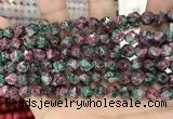 CLJ627 15 inches 8mm faceted nuggets sesame jasper beads