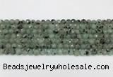 CLJ640 15.5 inches 6mm faceted round sesame jasper beads wholesale