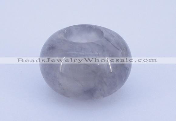 CLO02 19*30mm rondelle loose cloudy quartz gemstone beads wholesale