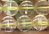 CLQ322 15.5 inches 8mm faceted round natural lemon quartz beads