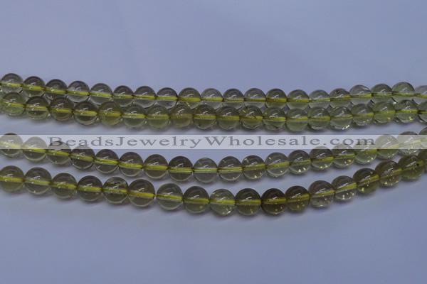 CLQ352 15 inches 8mm round natural lemon quartz beads wholesale