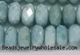 CLR140 15.5 inches 4*8mm faceted rondelle natural larimar beads