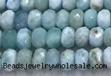 CLR146 15 inches 2.5*4mm faceted rondelle larimar beads wholesale