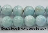 CLR20 15.5 inches 12mm round grade AA natural larimar gemstone beads