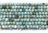 CLR620 15.5 inches 6mm round larimar gemstone beads
