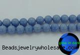 CLU107 15.5 inches 18mm round blue luminous stone beads
