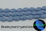 CLU144 15.5 inches 15*20mm oval blue luminous stone beads