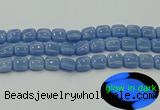 CLU152 15.5 inches 12*12mm square blue luminous stone beads