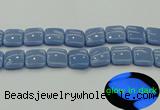 CLU156 15.5 inches 20*20mm square blue luminous stone beads