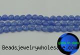 CLU171 15.5 inches 10mm flat round blue luminous stone beads