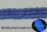 CLU203 15.5 inches 13*18mm rectangle blue luminous stone beads