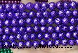 CLV559 15.5 inches 10mm round plated lava beads wholesale