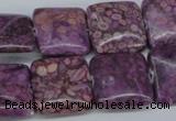 CMB39 15.5 inches 18*18mm square dyed natural medical stone beads