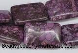 CMB41 15.5 inches 18*25mm rectangle dyed natural medical stone beads